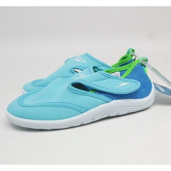 Speedo Kids Hybrid Water Shoes Boys Size XL 11 / 12 Blue Turquoise NEW - Picture 2 of 11